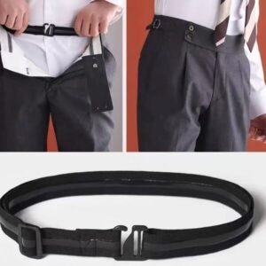 Fashion Non-Slip Waistband Nylon Hidden Shirt Stay Belt (Free Size)